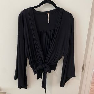 Free people tie flowy shirt